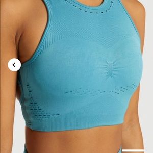 Gymshark flawless knit sports bra teal